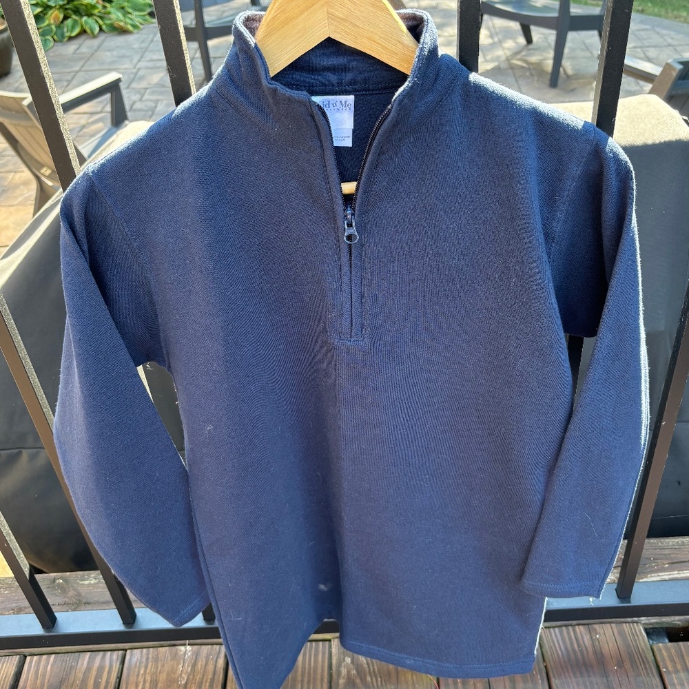 Youth Large Navy Blue Tunic 1/4 Zip Sweatshirt - never worn